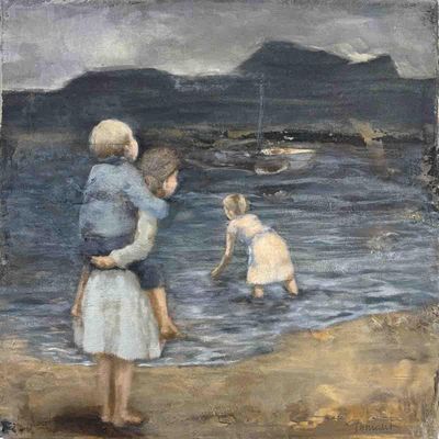 Vannkanten, 30x30 maleri