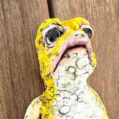 Hope frog, skulptur vegg 29 cm