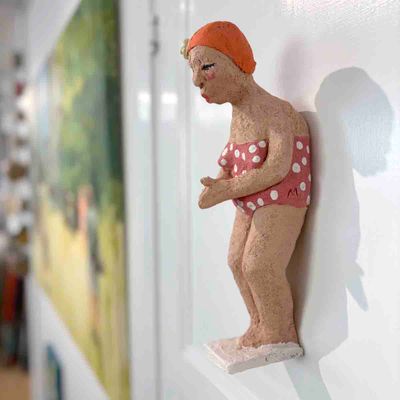 Stuper Else, skulptur vegg 33 cm