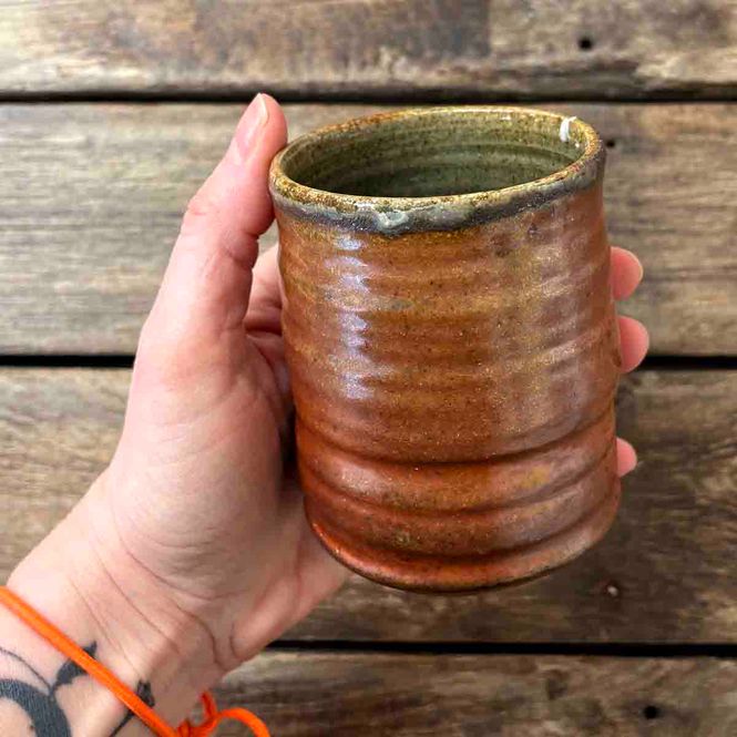 Hovedbilde Vedfyrt tumbler, krus keramikk 10 cm 