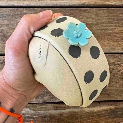 Lykkebringer, skulptur til vegg ca 11x9 cm (20)
