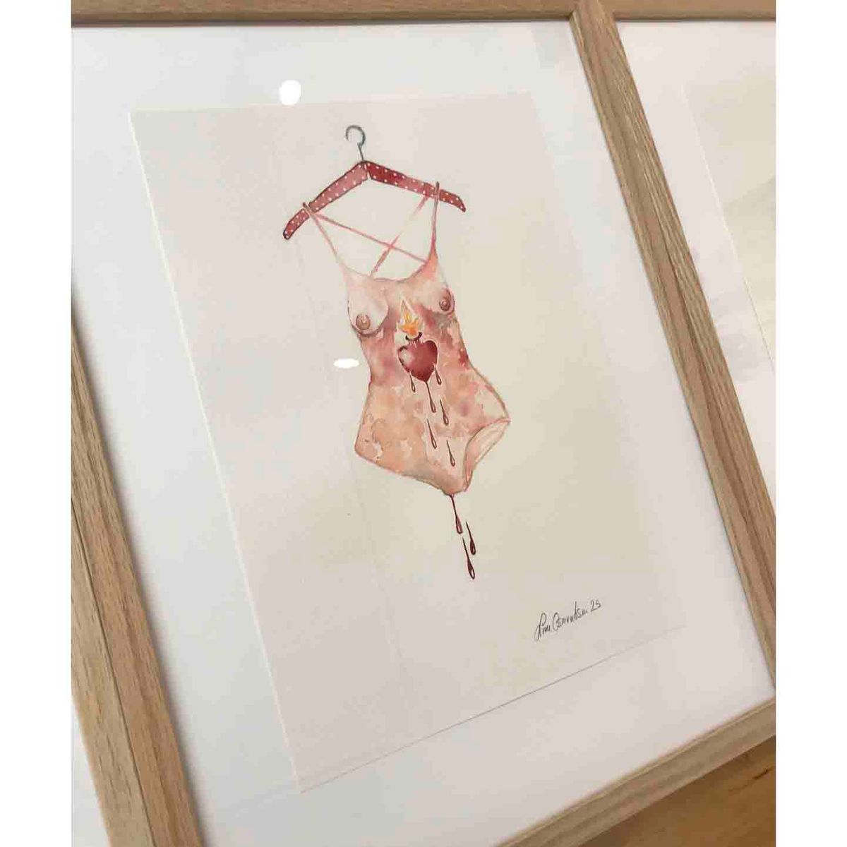 Be my valentine, akvarell 29.5x21 cm