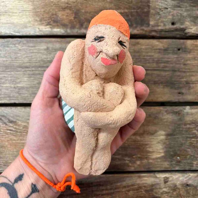 Hovedbilde Badebombe Jan, skulptur vegg ca 16x8 cm