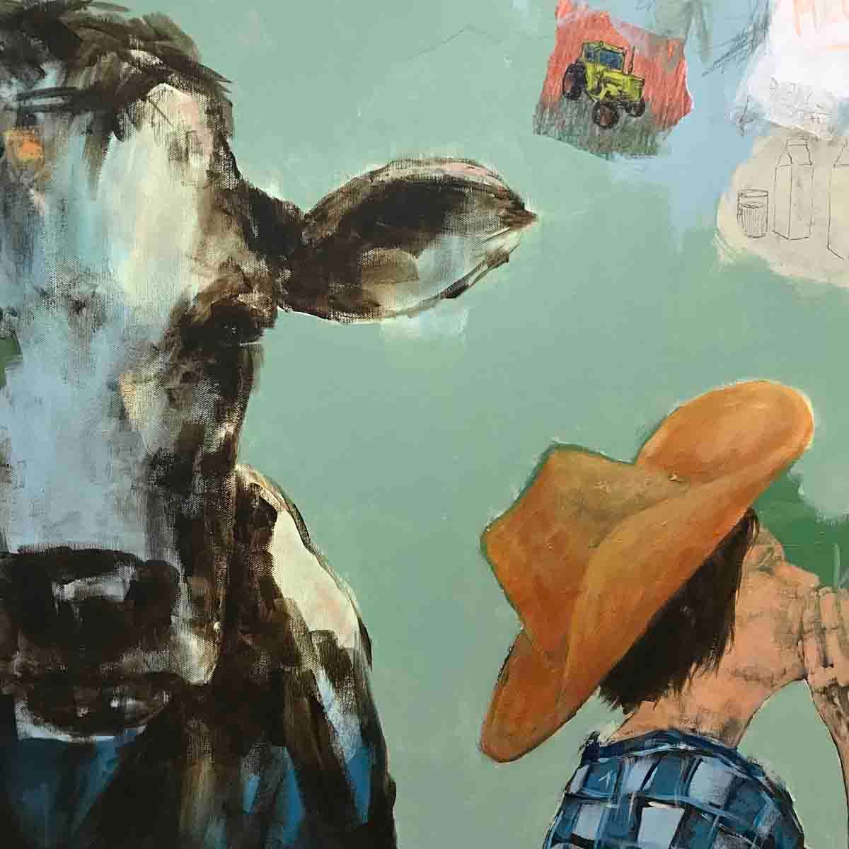 Et bondeliv, 150x100 maleri