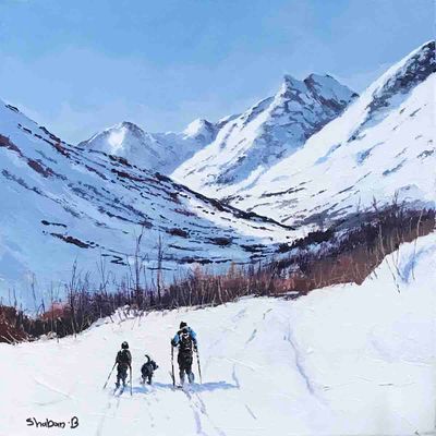 Leirdalen, 30x30 maleri