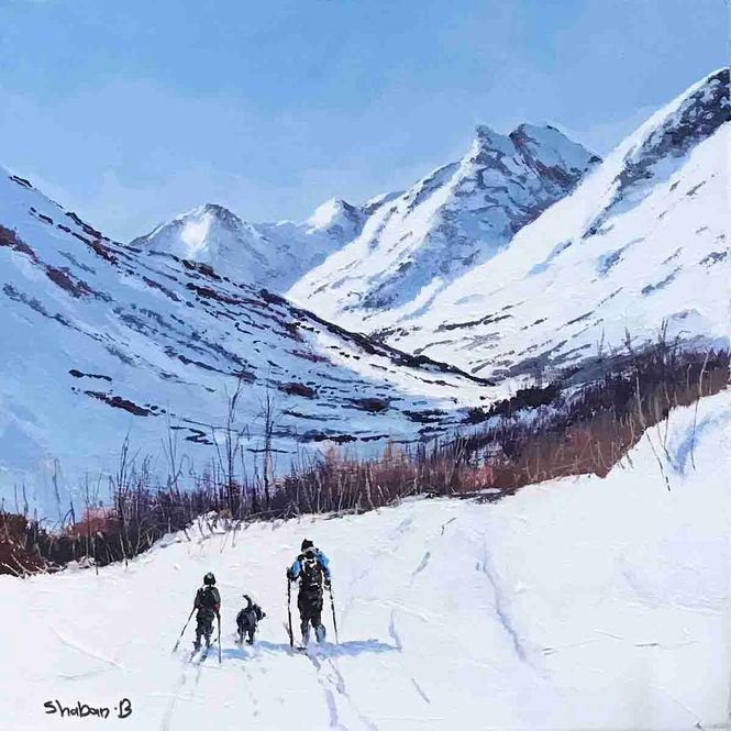 Hovedbilde Leirdalen, 30x30 maleri