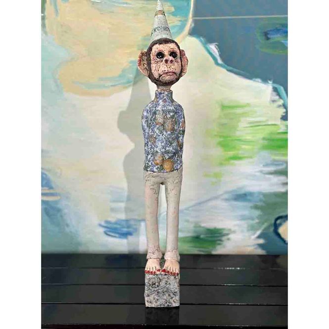Hovedbilde Young Monkey Man, skulptur 70 cm