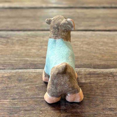 Duckdog mini, skulptur ca 6x5 cm (blå)