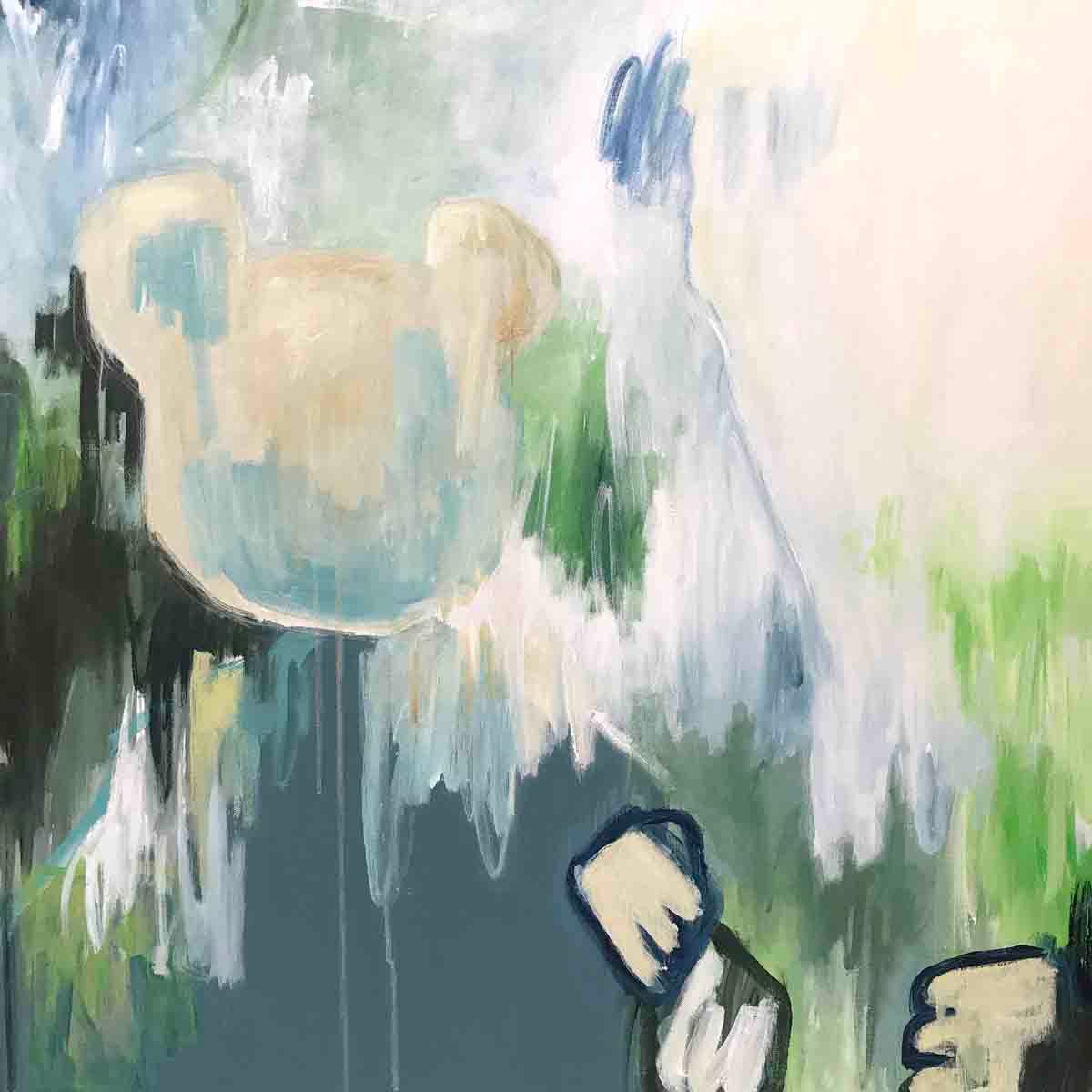 Gjemsel & andre bursdagsleker, 120x100 maleri