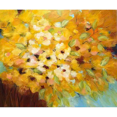 Amber meadow, 120x100 maleri