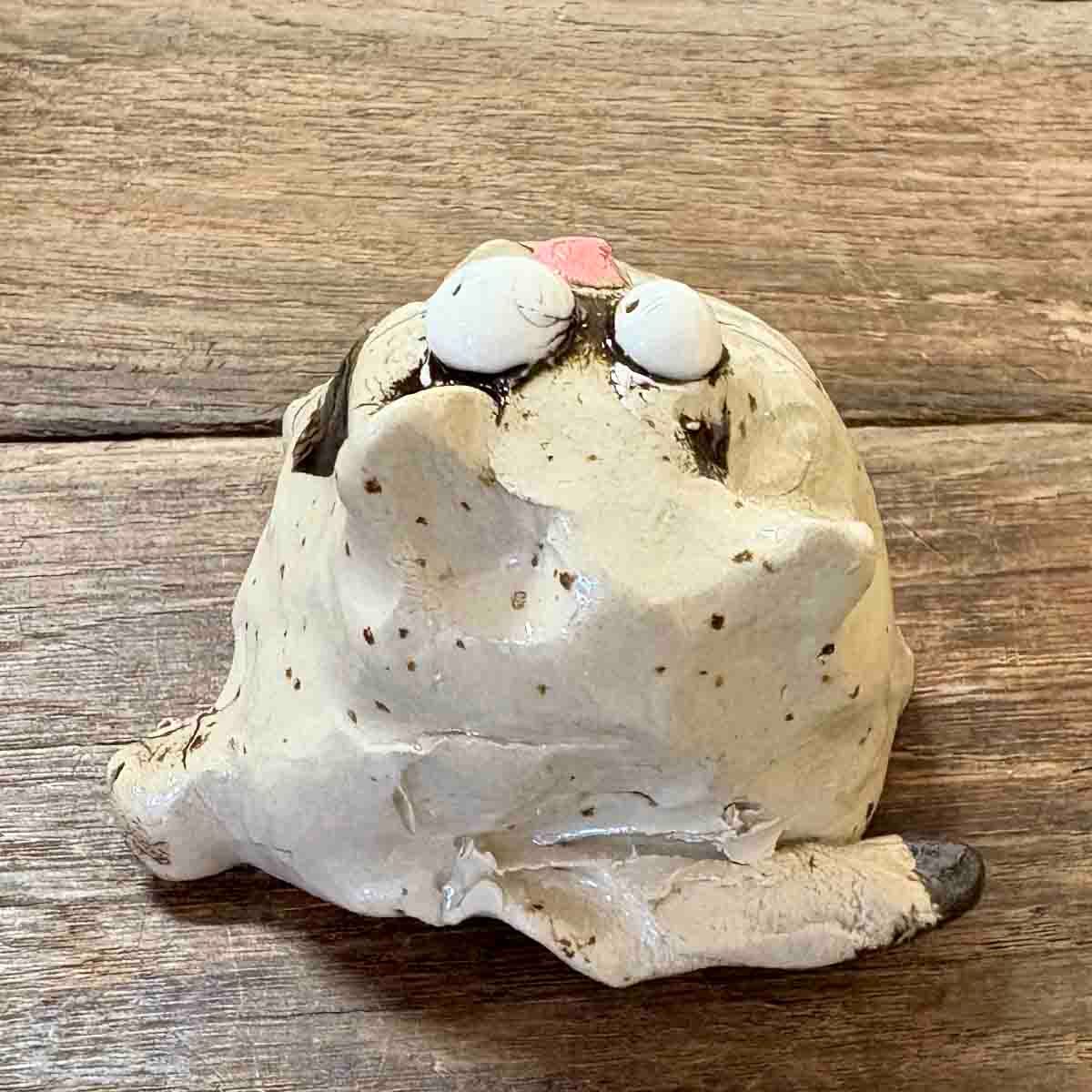 Mini katt, skulptur keramikk ca 5.5 cm h (9)