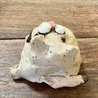 Mini katt, skulptur keramikk ca 5.5 cm h (9)
